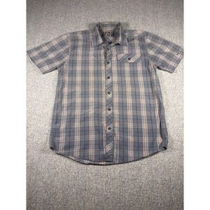 Realtree Collared Men's Gray and Tan Plaid Casual‎ Shirt